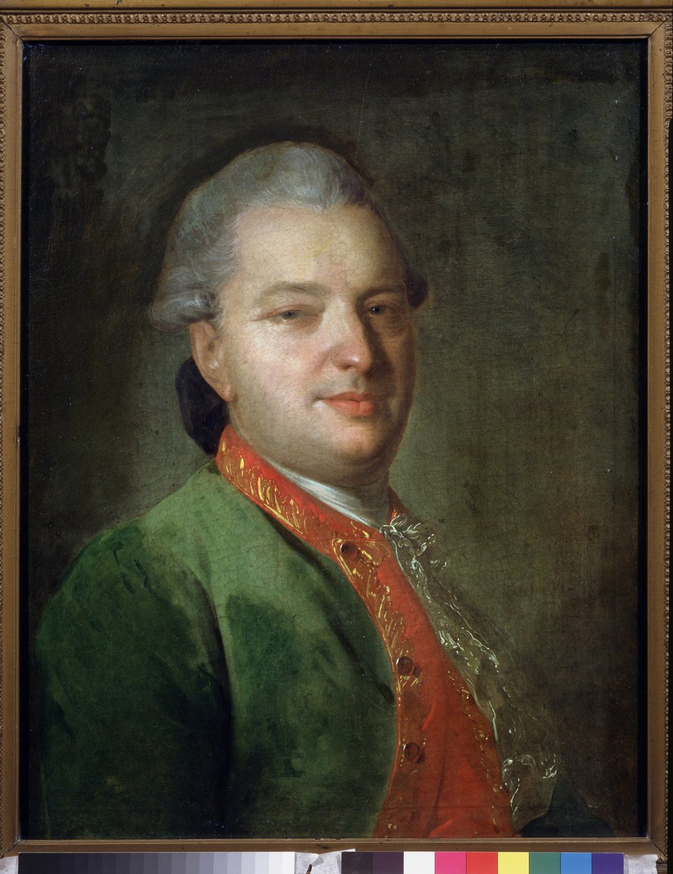 Vaszilij Maikov (1728-1778) költő portréja. Fjodor (Fyodor vagy Fiodor) Sztyepanovics Rokotov (1735-1808) festménye, olaj, vászon, 1760 vége. 18. századi orosz művészet. Állami Tretyakov Galéria, Moszkva. alkotó: Fedor Stepanovich Rokotov