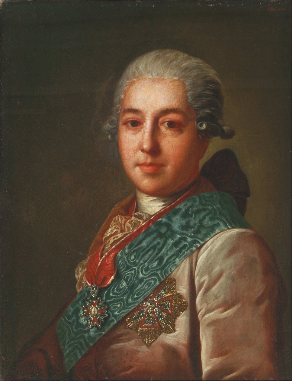 Mihail Mihajlovics Golicin gróf portréja 1731-1806, 1774 alkotó: Fedor Stepanovich Rokotov