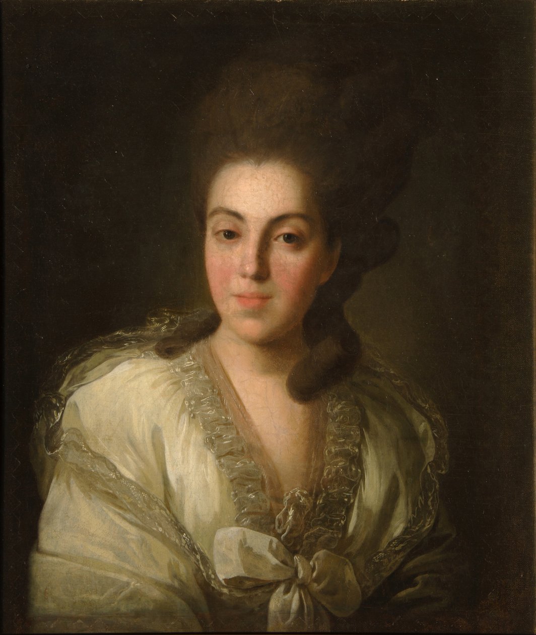 Anna Alekszandrovna Golicina grófnő portréja 1739-1816, sz. Sztroganova bárónő, 1777 alkotó: Fedor Stepanovich Rokotov