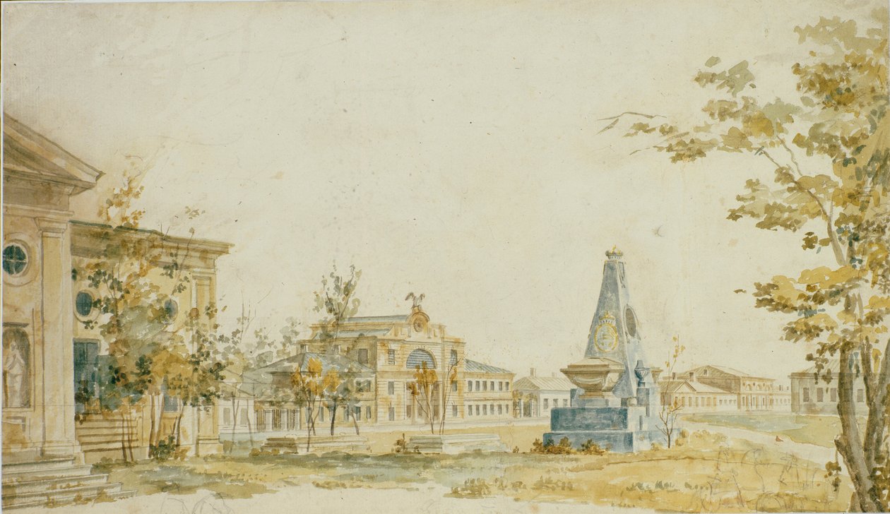A tér Khersonban, 1797 alkotó: Fedor Yakovlevich Alekseev
