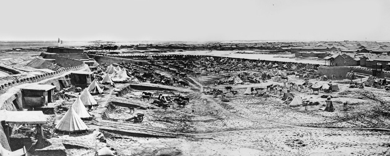 Brit táborhely a Taku-erődökben, Kínában, 1860 alkotó: Felice Beato