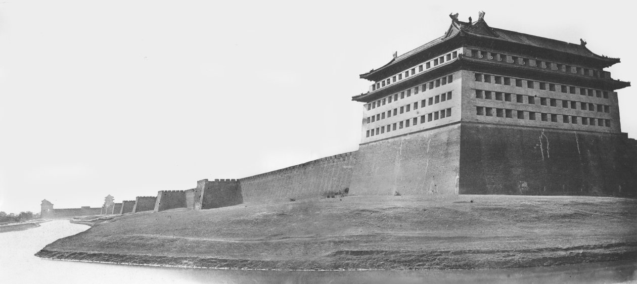 A pekingi fal északi és keleti sarka, 1860 alkotó: Felice Beato