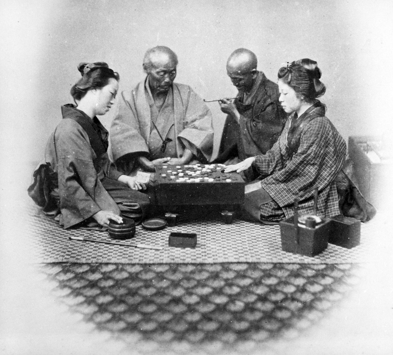 Playing Go, 1860-as évek alkotó: Felice Beato