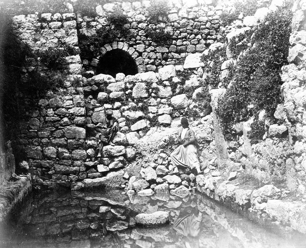 Siloám medencéje, Jeruzsálem, 1857 alkotó: Felice Beato