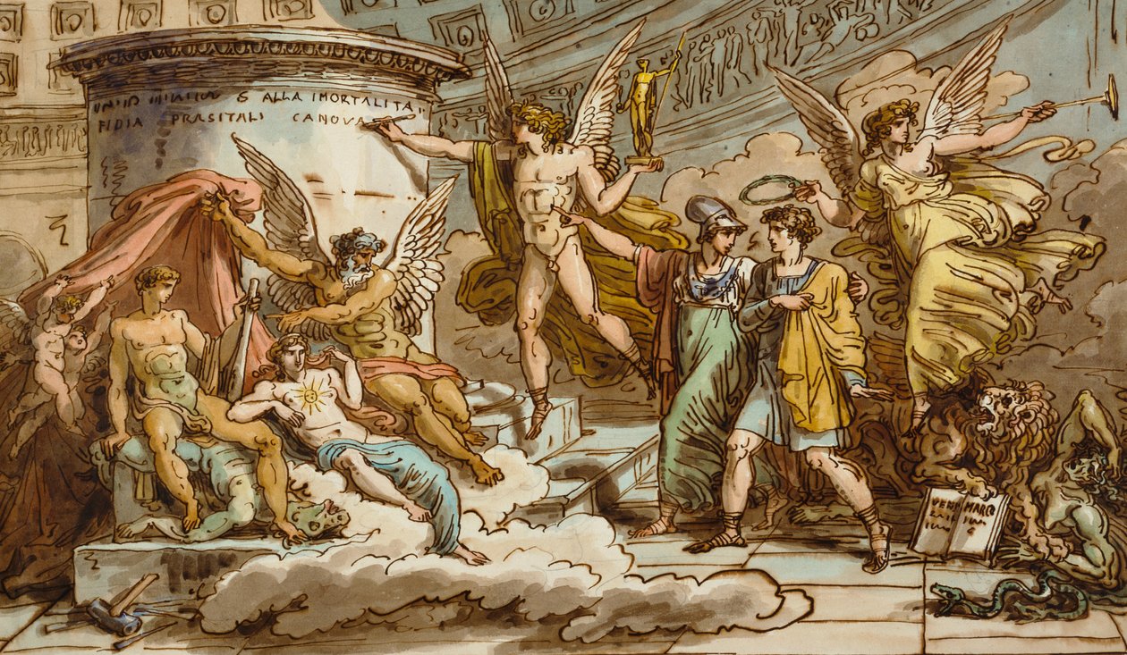 Allegória Canova életéről alkotó: Felice Giani