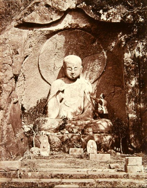 Egy japán Buddha szobor (f/w fotó) alkotó: Felice Beato