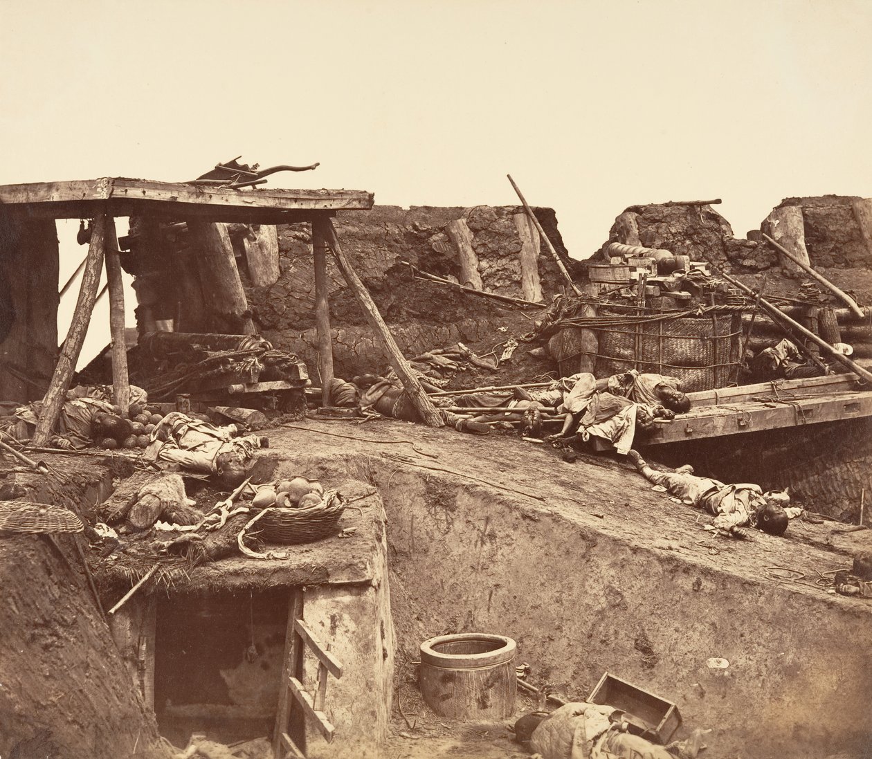 [A Taku erődök elfoglalása után], 1860. alkotó: Felice Beato