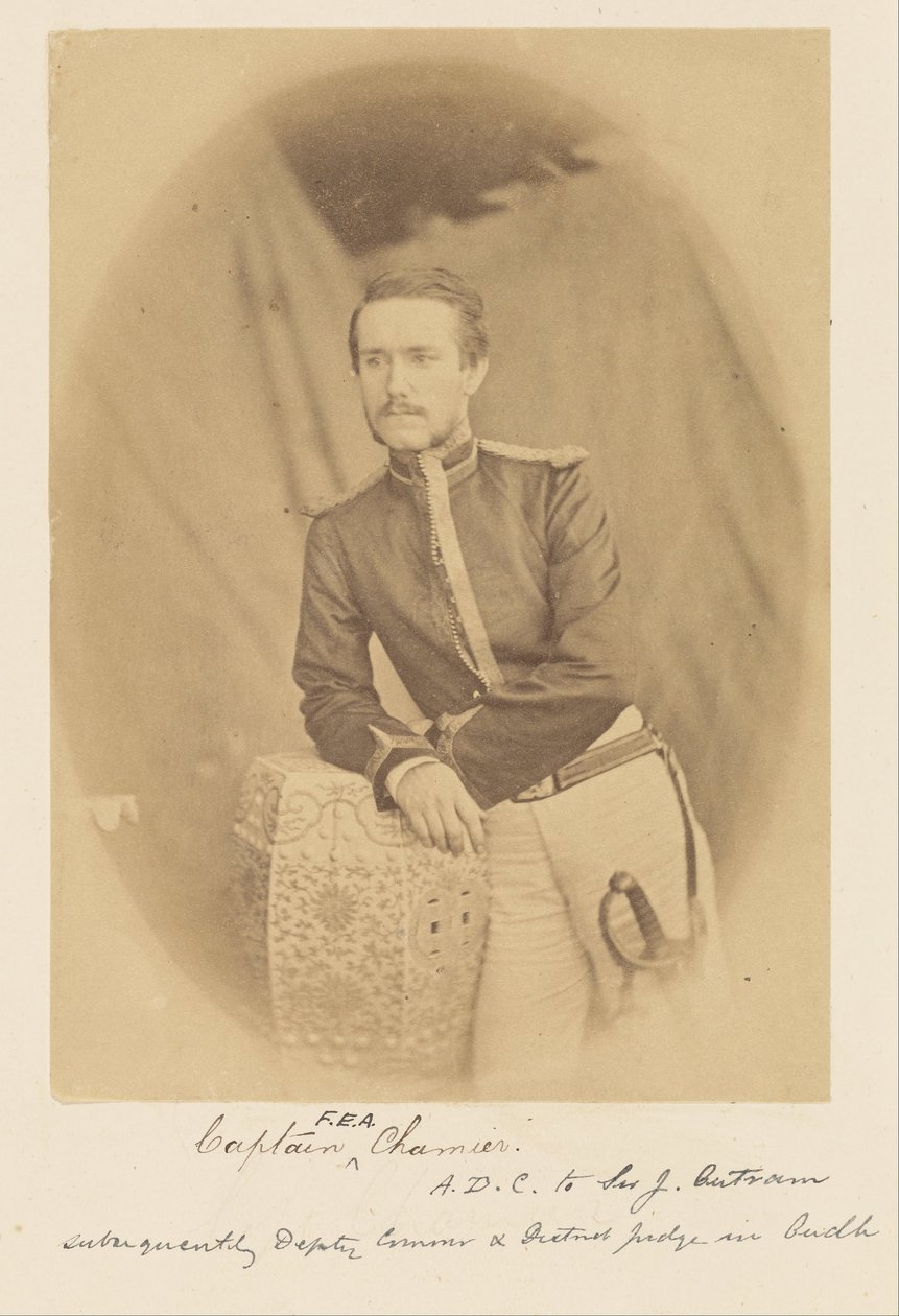 F.E.A. kapitány Chamier, A.D.C. Sir J. Outramnak, későbbi biztoshelyettesnek és kerületi bírónak Oudhban alkotó: Felice Beato