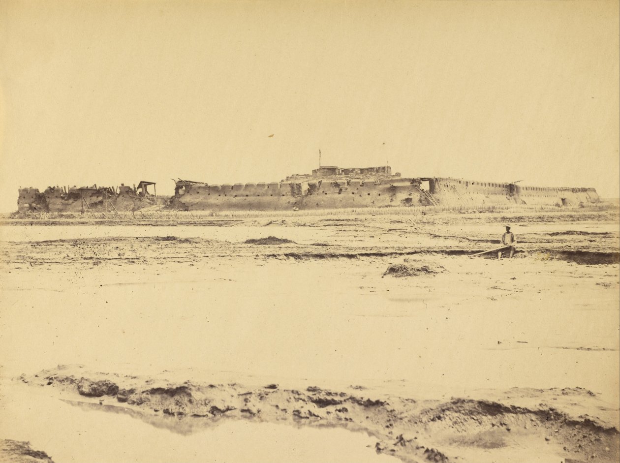 A North Fort Peiko folyó külseje az angol és francia bejárattal, 1860. augusztus 21. alkotó: Felice Beato