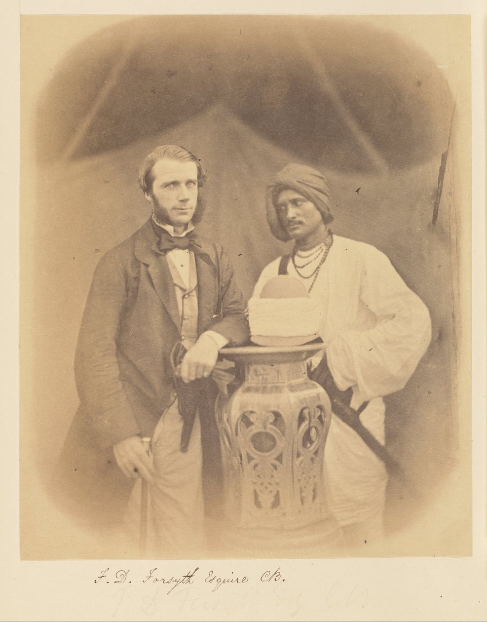F.D. Forsyth, Esquire, C.B. és Indian Servant alkotó: Felice Beato