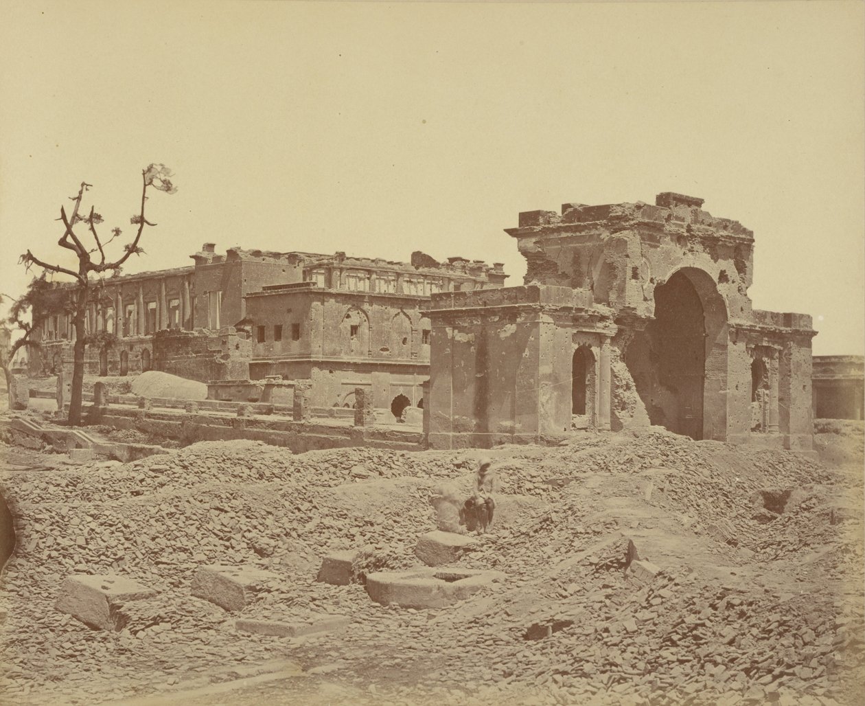 Átjáró és bankettterem, Lucknow alkotó: Felice Beato