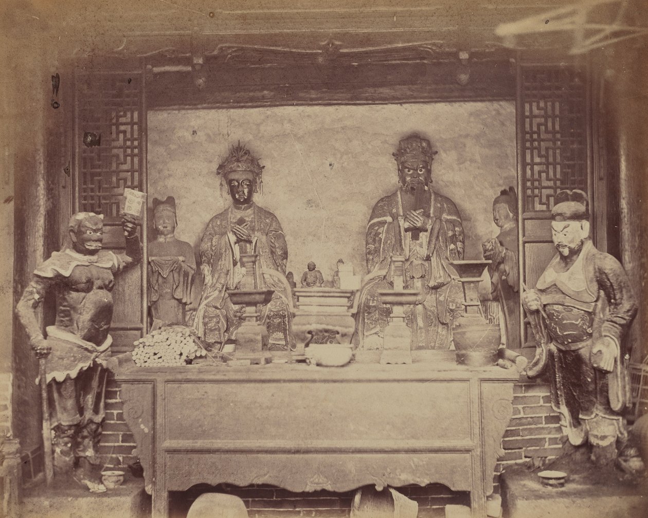 Head Quarter House, First Division, Pehtang, Kína, 1860. alkotó: Felice Beato