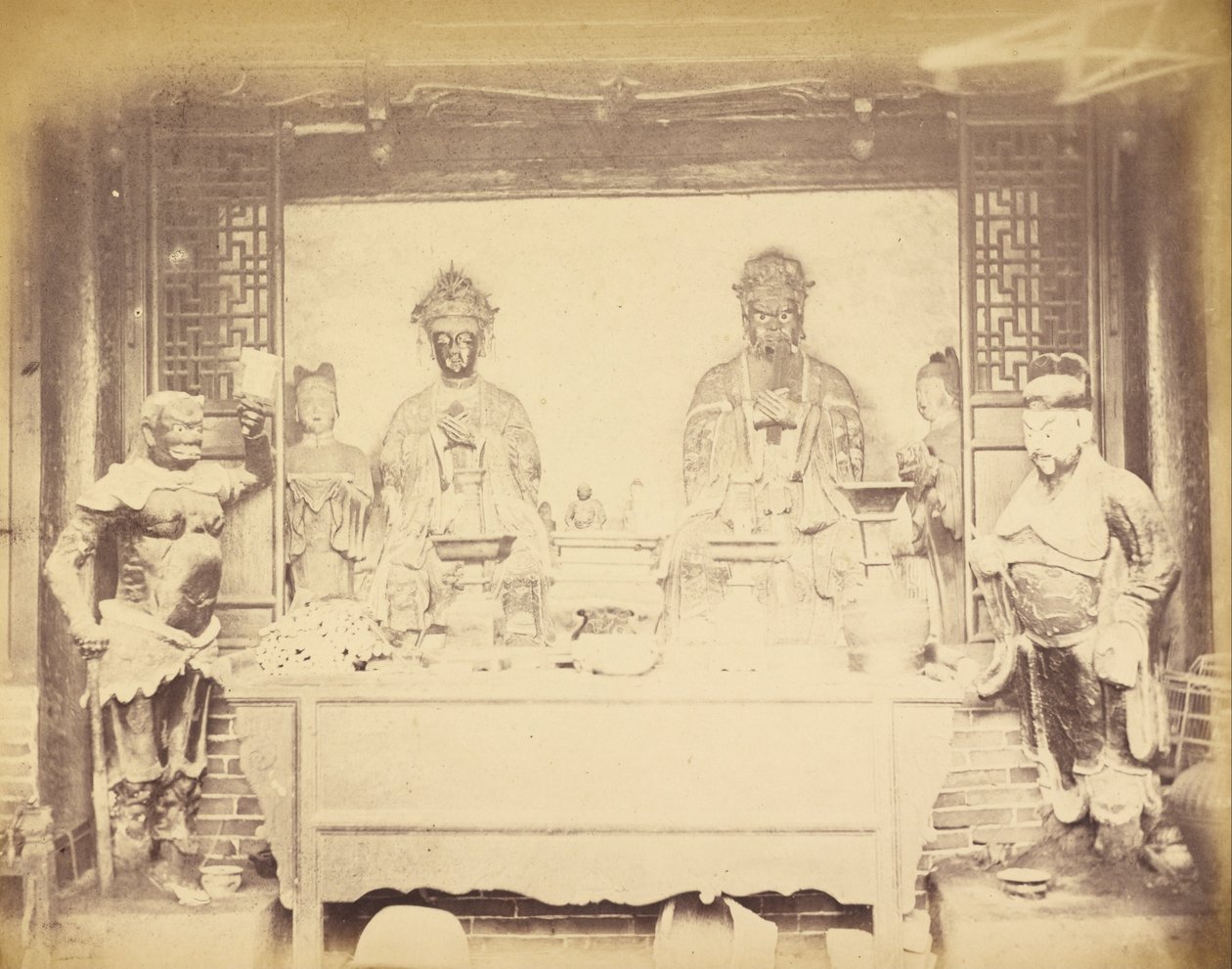 Központi ház, 1. osztály, Pehtang, Kína, 1860. augusztus 1 alkotó: Felice Beato