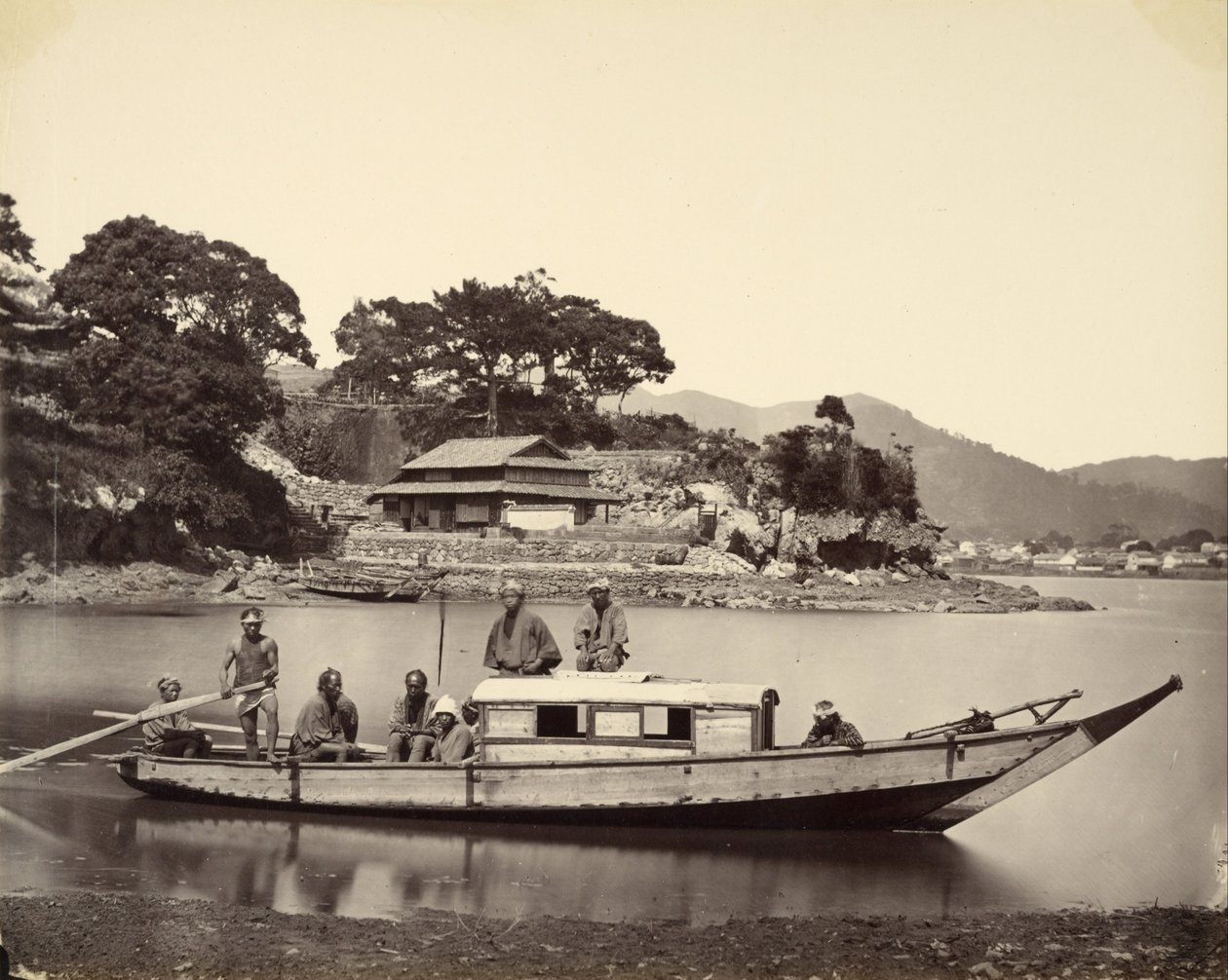 Japán szemét a Canalban, Nagasaki alkotó: Felice Beato