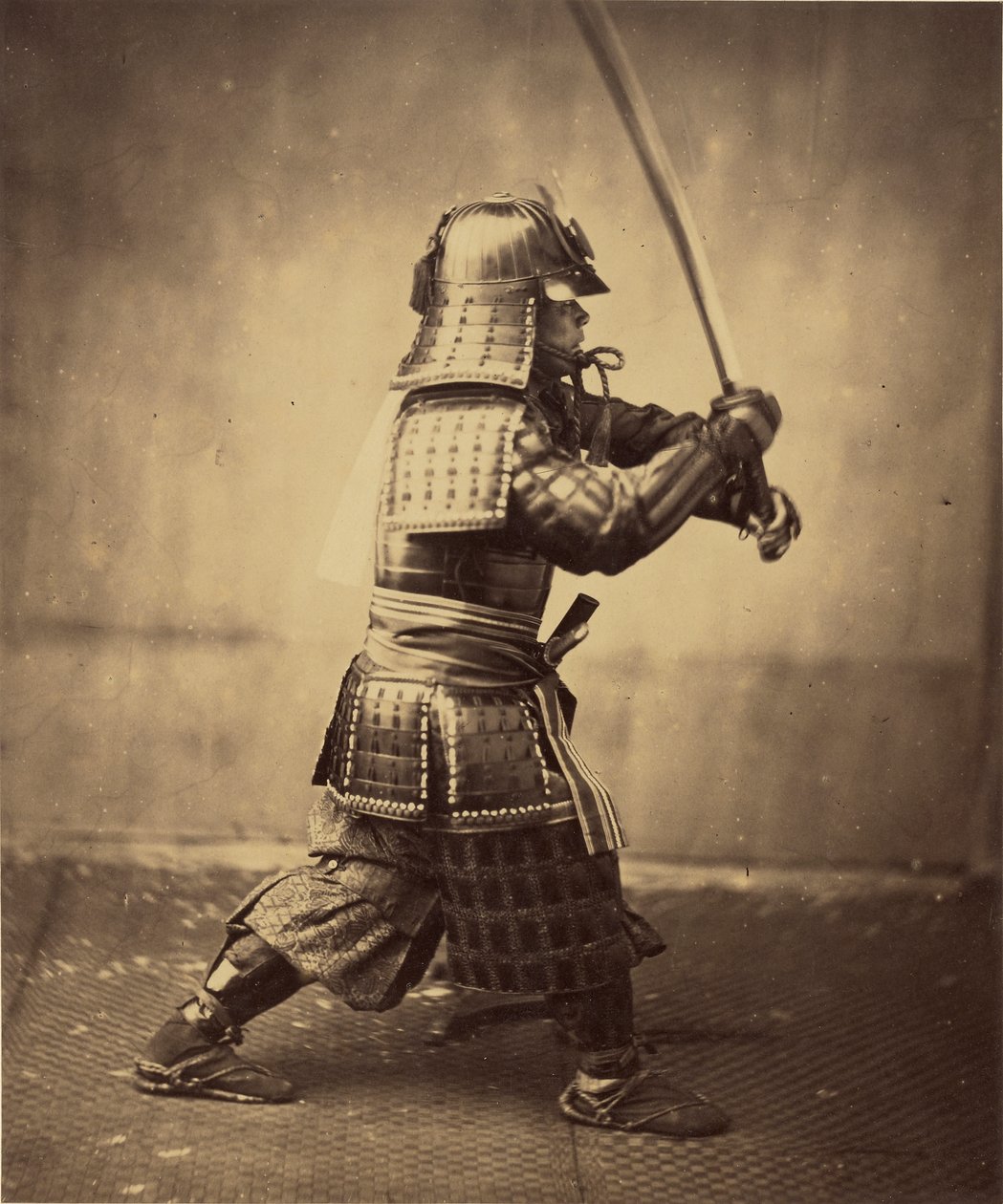 Japán harcos páncélban, 1865-7 alkotó: Felice Beato