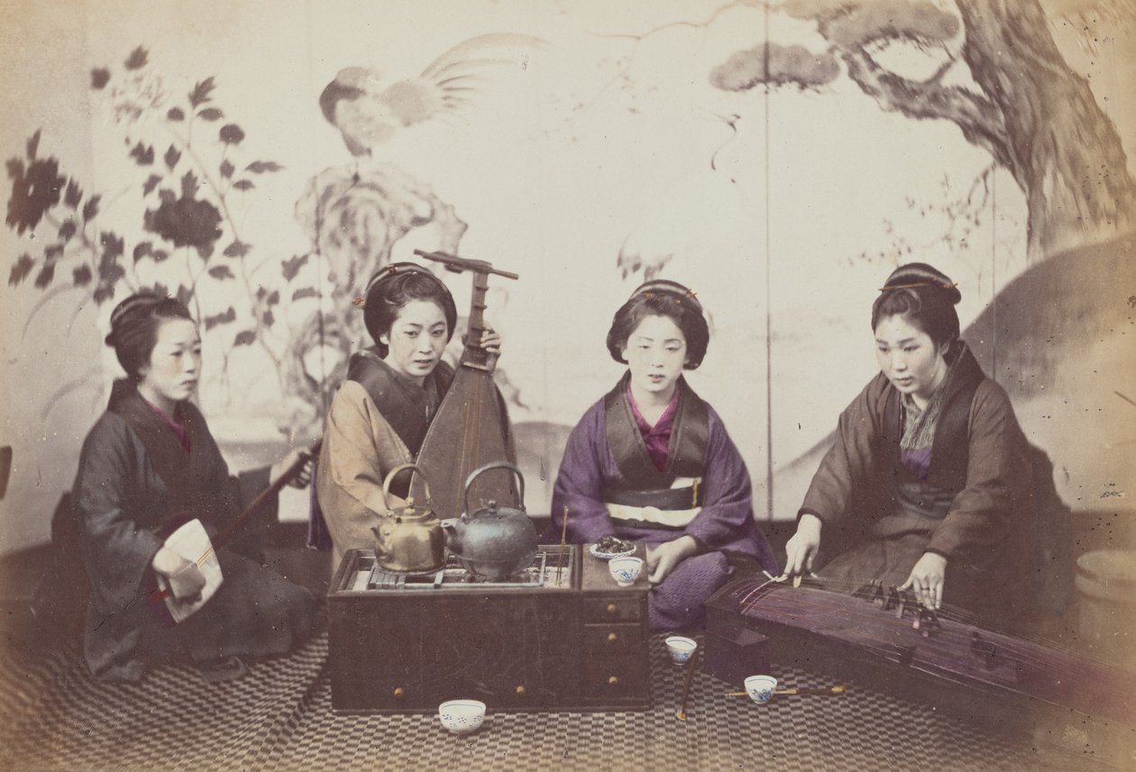 Zenés mulatság, 1868. alkotó: Felice Beato