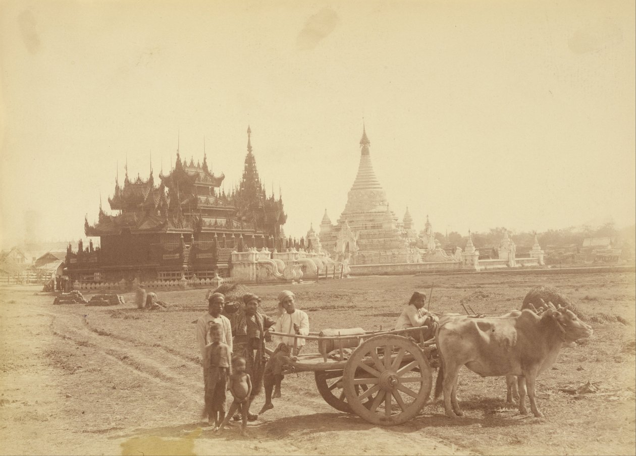 Pagoda és Kyaung Thibaw Min király testőrének kapitánya építette alkotó: Felice Beato