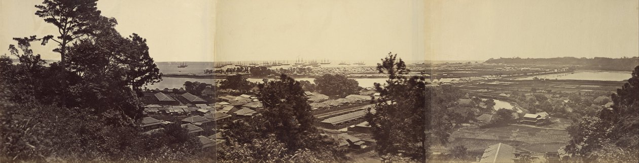 Panoráma, Yokohama a Governors Hillről alkotó: Felice Beato