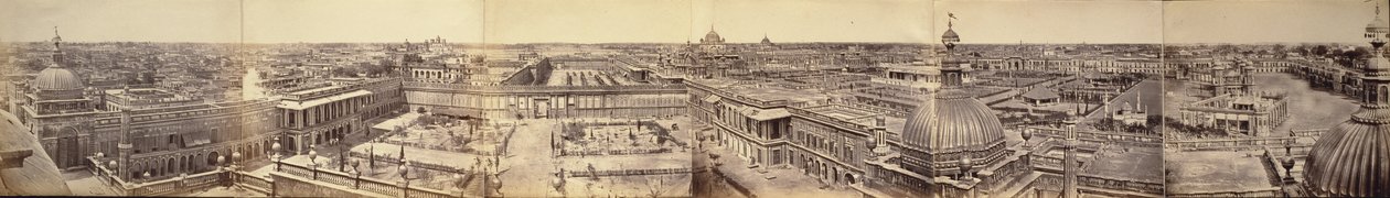 Panoráma Lucknowról, a Nagy Imambarából alkotó: Felice Beato
