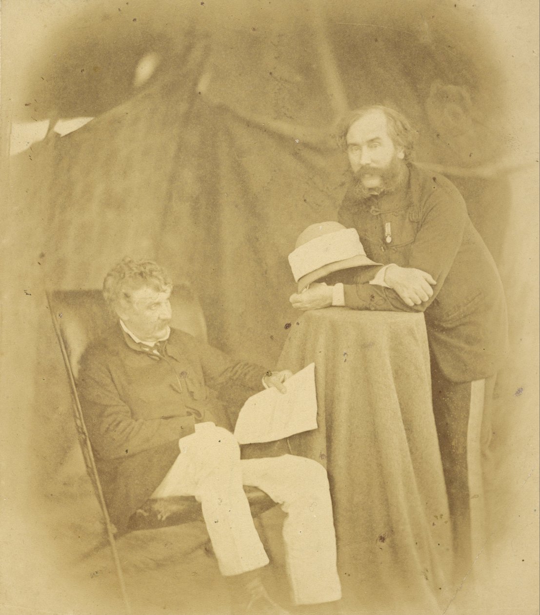 Sir Henry Drury Harness, K.C.B., parancsnok ezredes, királyi mérnökök és Robert Abercromby ezredes alkotó: Felice Beato