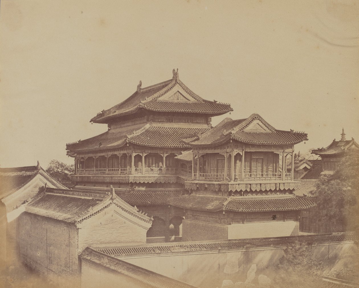 Konfuciusz temploma, Pekin, 1860. október alkotó: Felice Beato