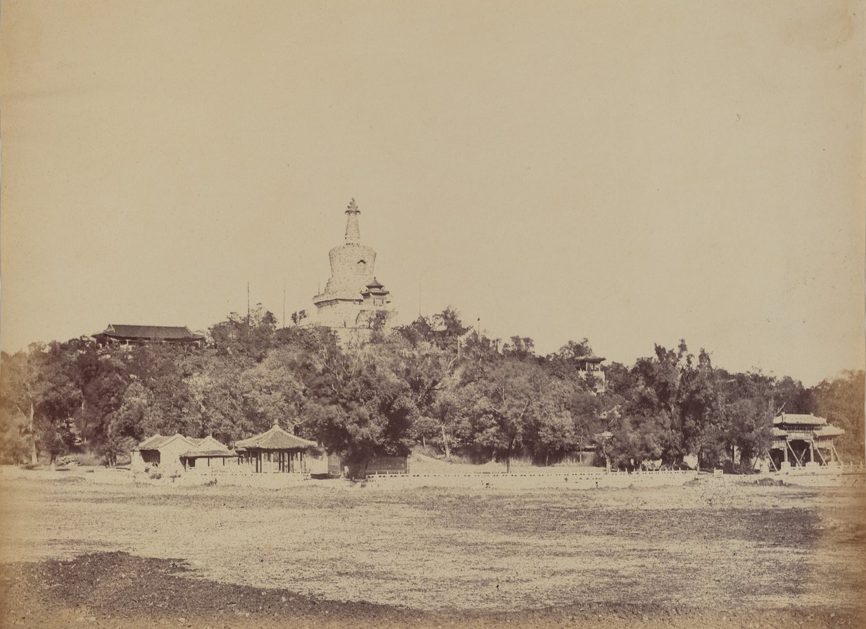 A Nagy Pagoda a császári téli palotában, Pekin, 1860. október 29 alkotó: Felice Beato