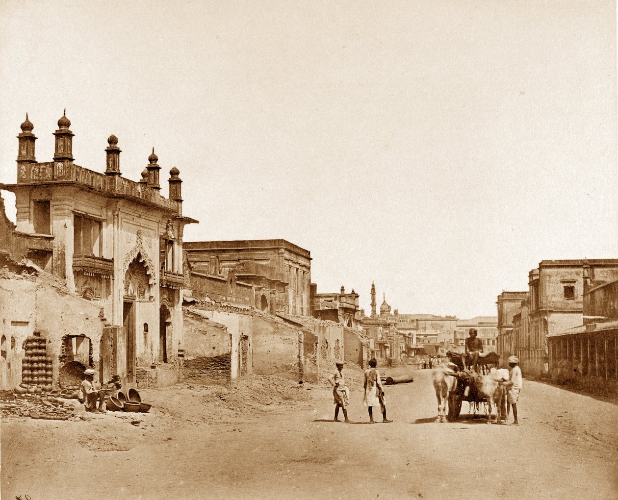 Az az út, amelyen Sir Henry Havelock tábornok belépett a lucknow-i rezidenciára alkotó: Felice Beato