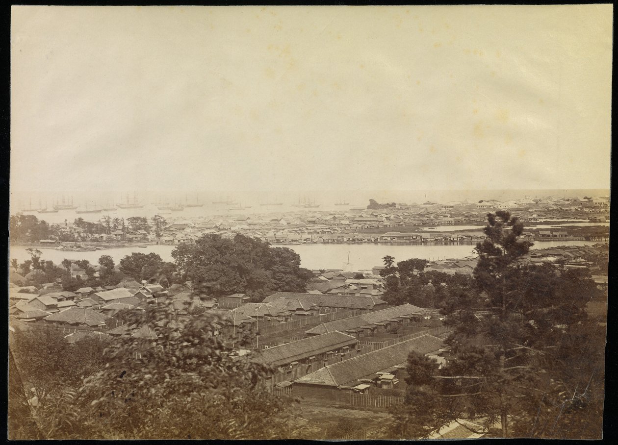 Yokohama a Governors Hillről alkotó: Felice Beato