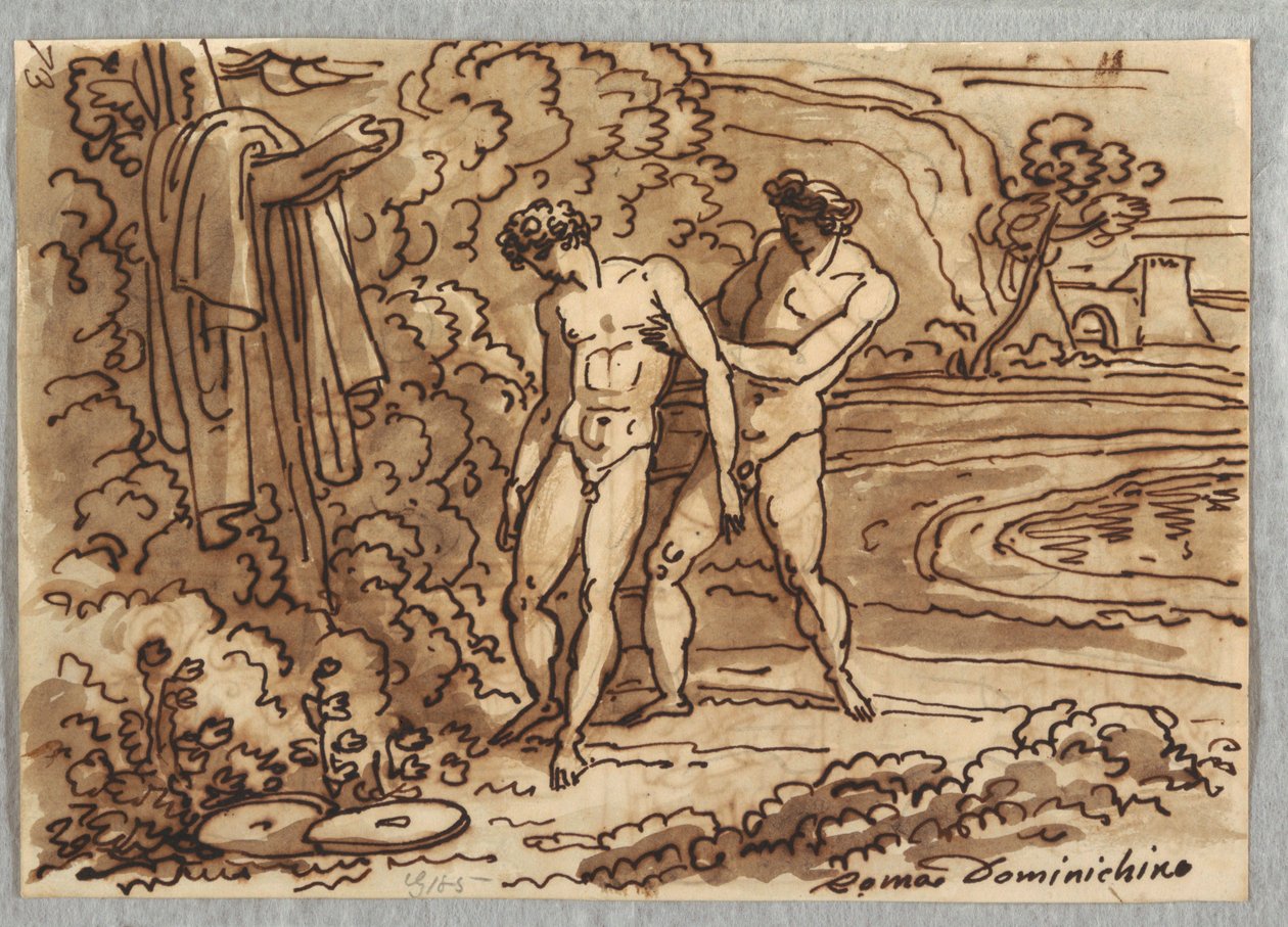 Apolló és Jácint, Domenichino után alkotó: Felice Giani
