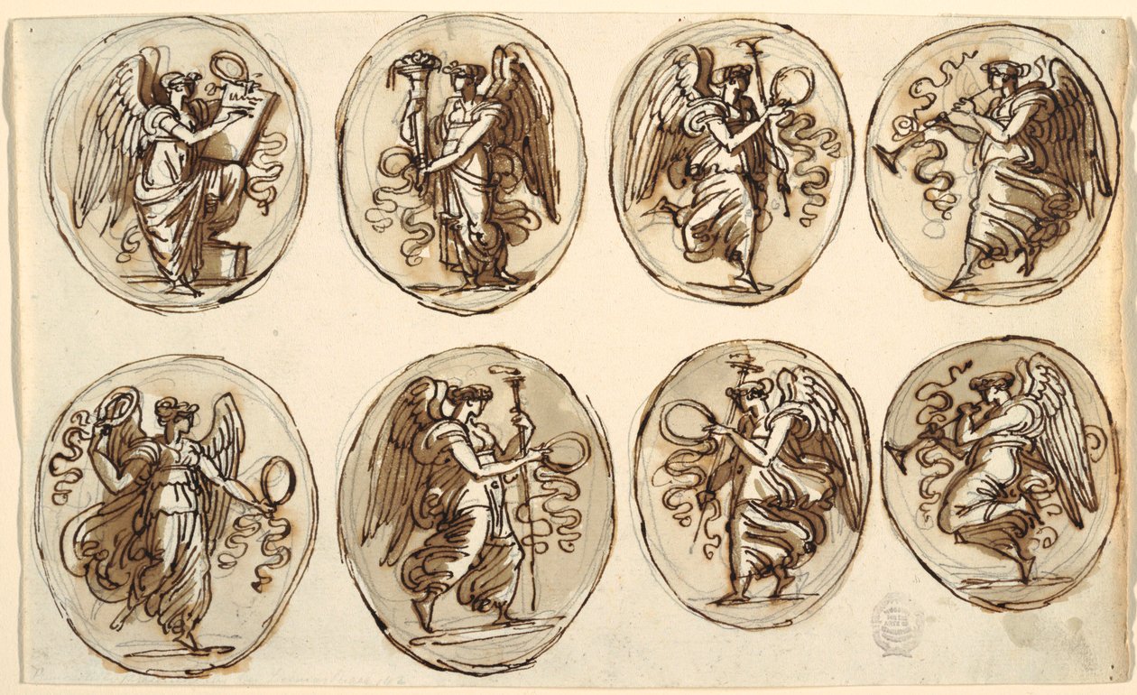 Mennyezettervezés, Történelem, Bőség hat oválisban, Herkules és Hebe szobája, Palazzo Gessi, Faenza alkotó: Felice Giani