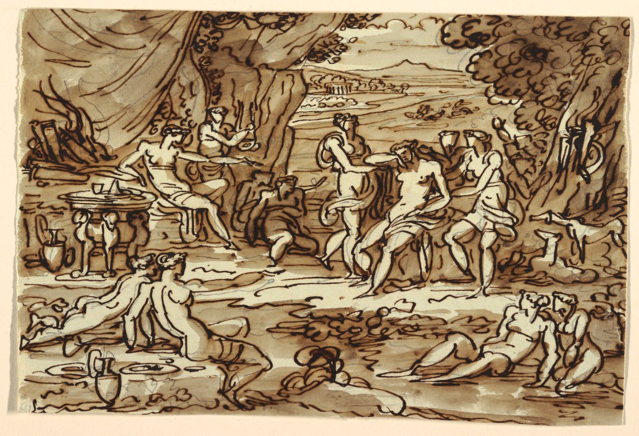 Diana és Callisto, Ebédlő, Palazzo Rasponi, Ravenna alkotó: Felice Giani