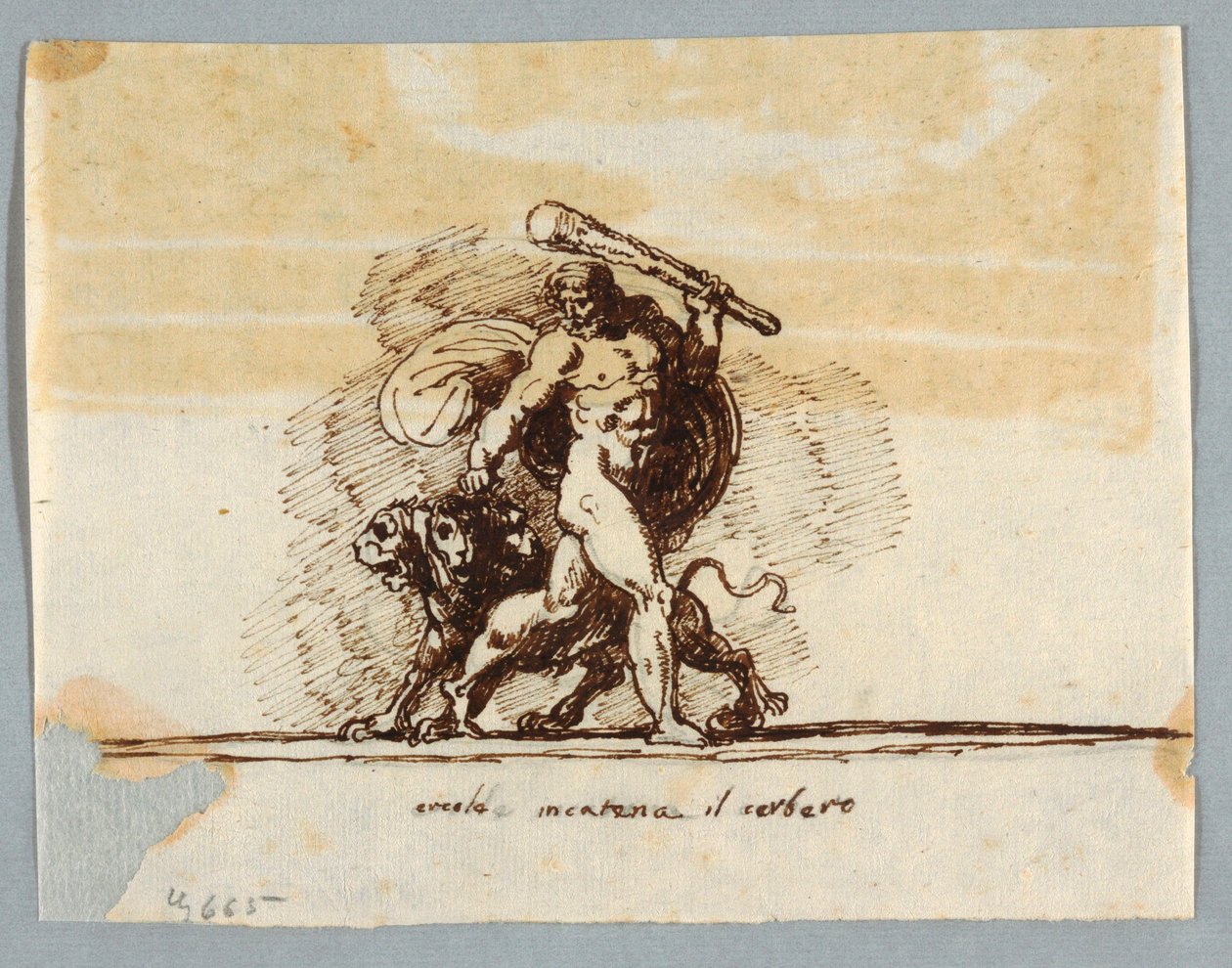 Herkules és Cerberus alkotó: Felice Giani