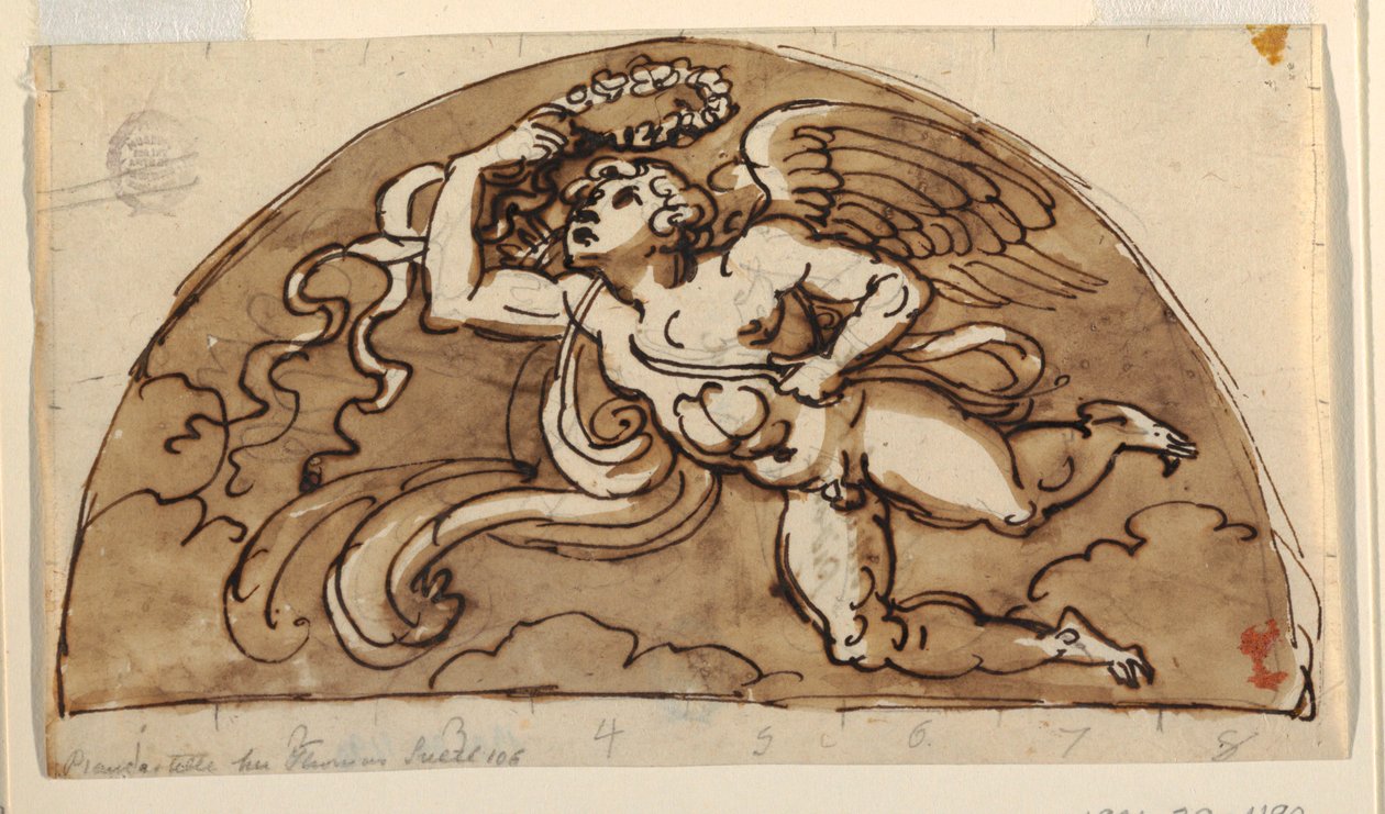 Tavasz, Lunette for Ceiling, Nyolcszögletű szoba, Palazzo Milzetti, Faenza alkotó: Felice Giani