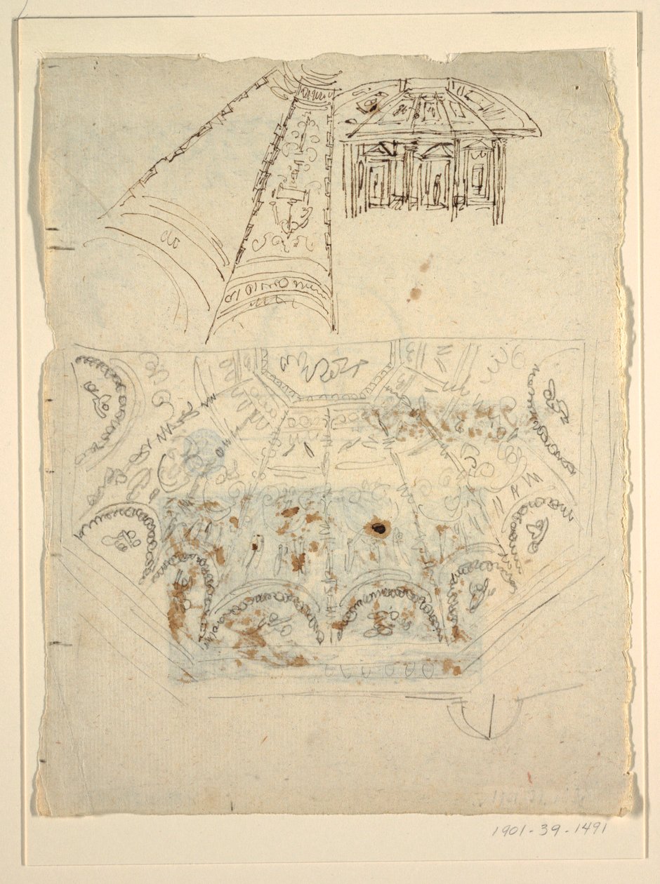 Tanulmány az Apollo-teremhez, Palazzo Milzetti, Faenza alkotó: Felice Giani