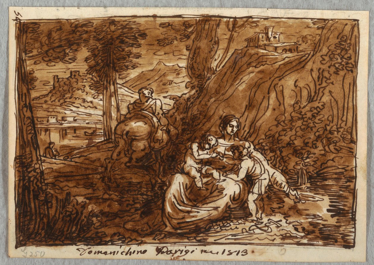 Repülés Egyiptomba, Domenichino után alkotó: Felice Giani