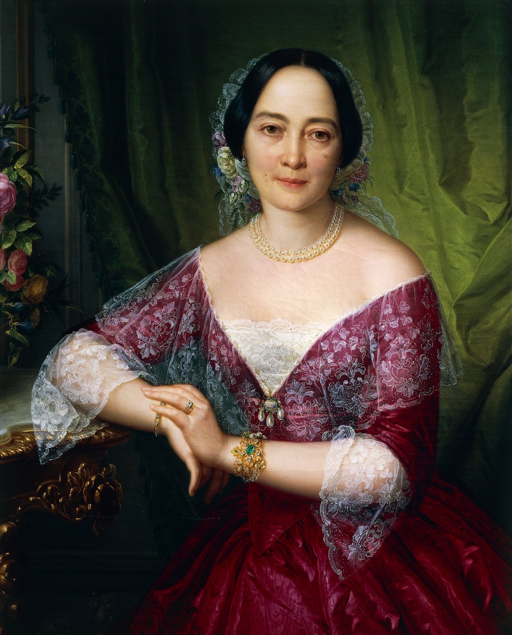Felice Schiavoni Anne Opulich portréja, olaj, vászon alkotó: Felice Schiavoni