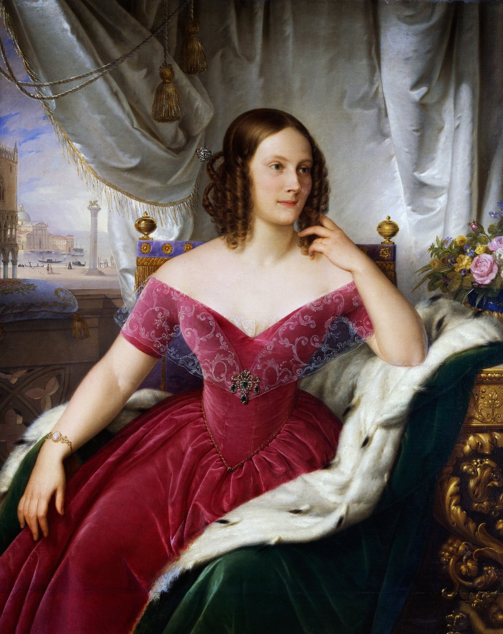 Marie Friederike Charlotte von Wurttemberg portréja (Stoccarda alkotó: Felice Schiavoni