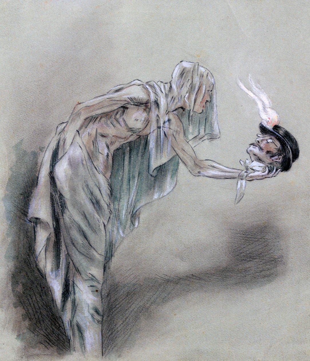 A járókelők között, c1850-1898 alkotó: Felicien Joseph Victor Rops