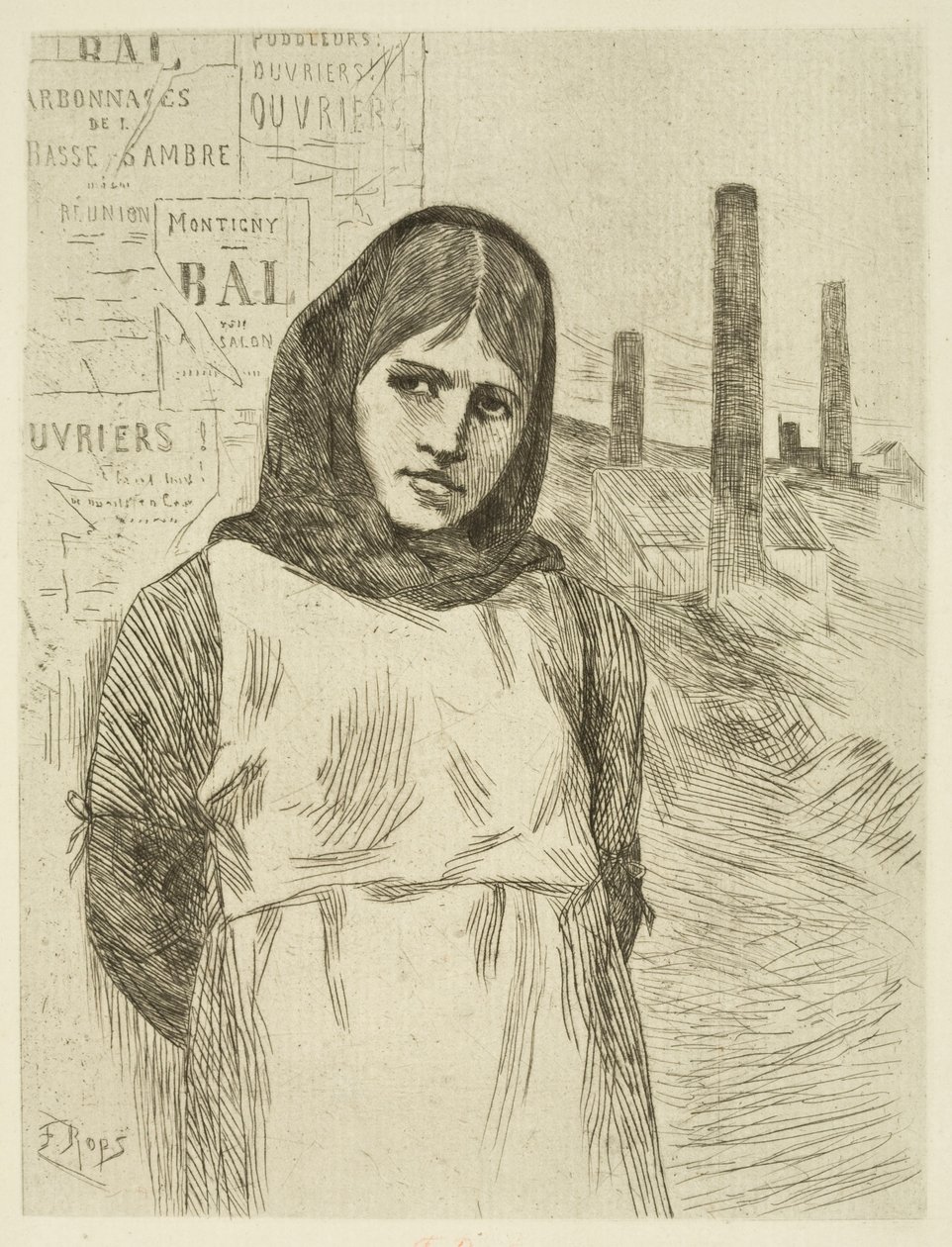 A sztrájk (A szénégető nő) alkotó: Félicien Rops