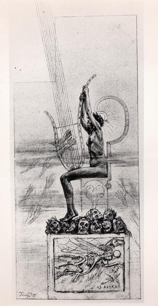 A nagy líra, Stephane Mallarme (1842-98) verseinek előlapja alkotó: Félicien Rops