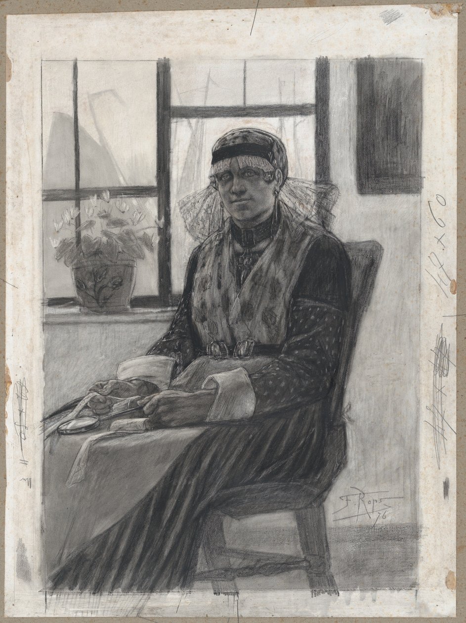 A csipkeverőnő alkotó: Félicien Rops