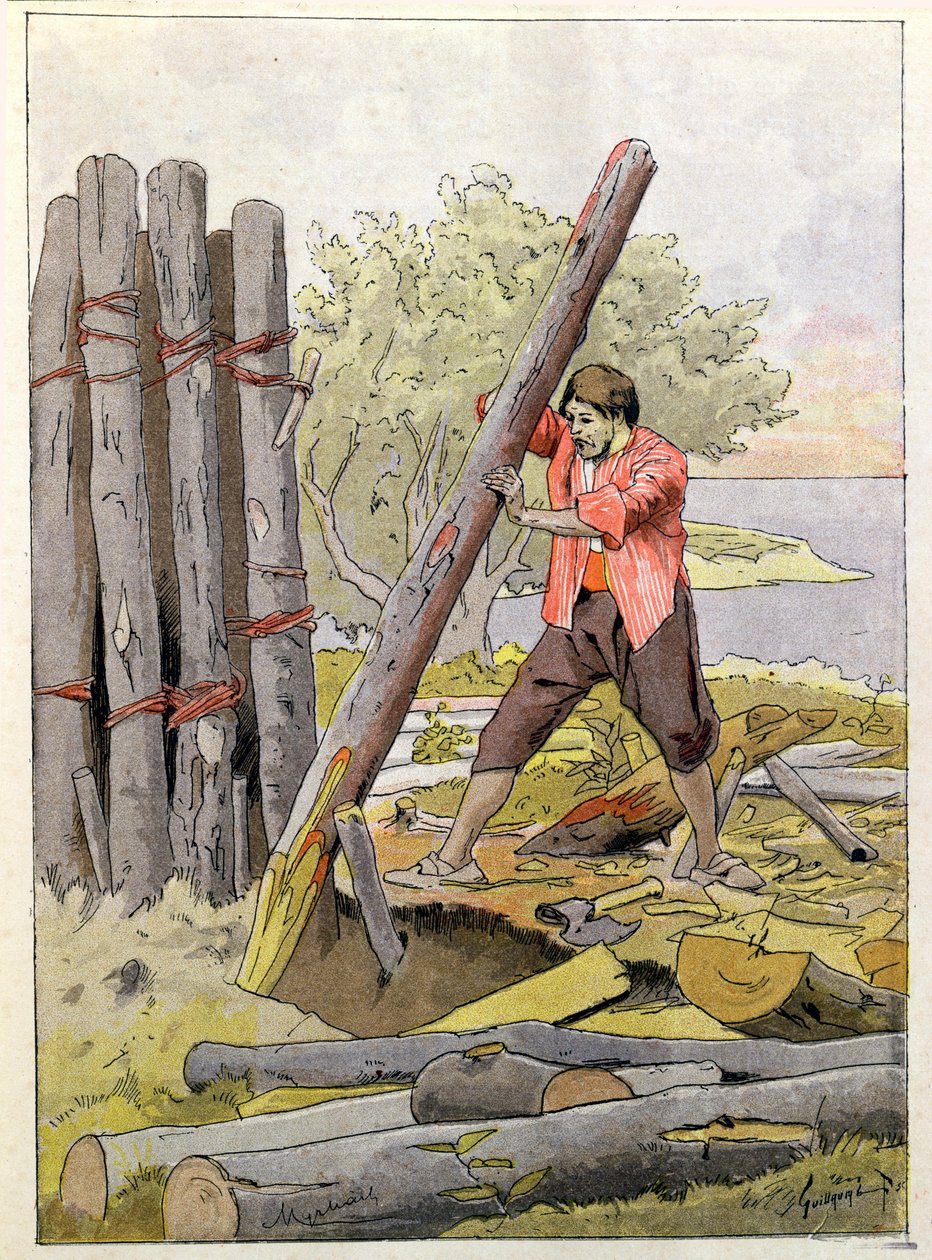 Robinson Crusoe építi első lakását, 1930 alkotó: Felicien baron de Myrbach Rheinfeld
