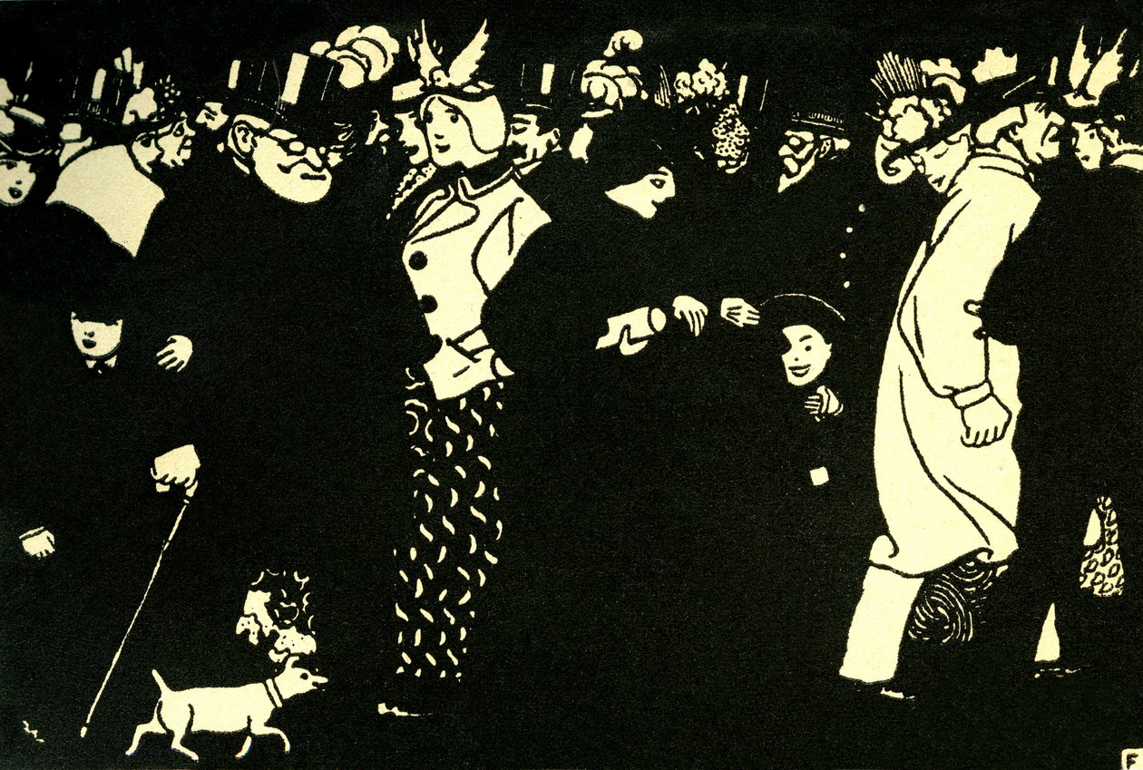 Die Strasse - Félix Vallotton fametszete alkotó: Felix Edouard Vallotton