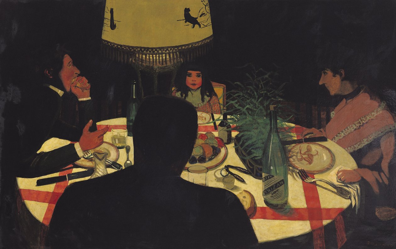 Vacsora lámpafénynél, 1899 alkotó: Felix Edouard Vallotton