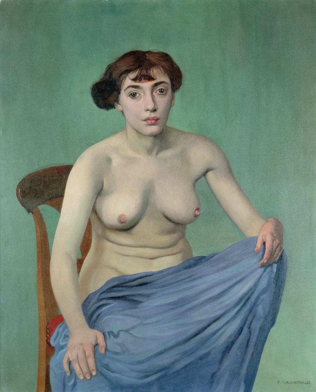 Akt kék anyagból alkotó: Felix Edouard Vallotton