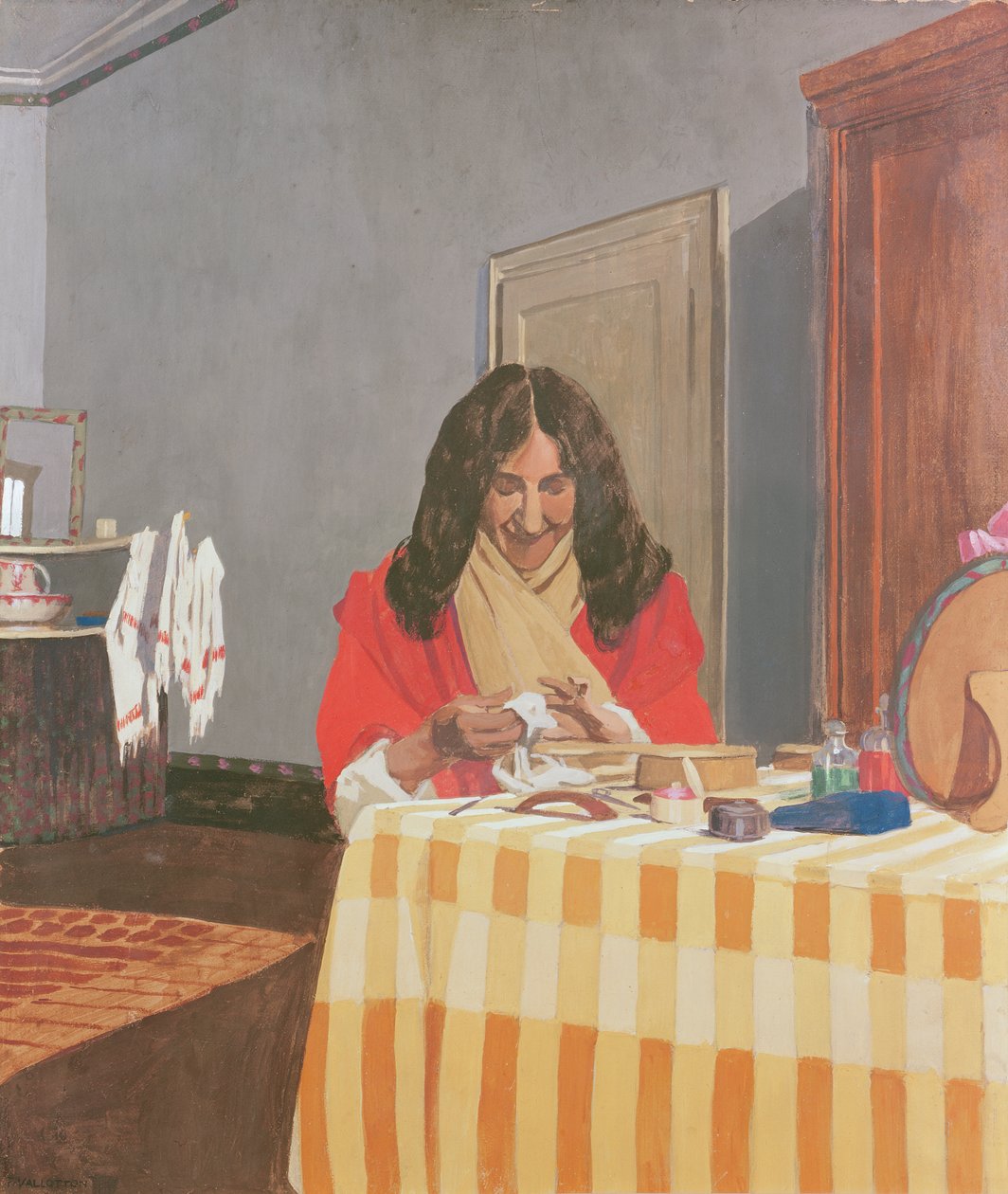 Mrs. Vallotton portréja alkotó: Felix Edouard Vallotton