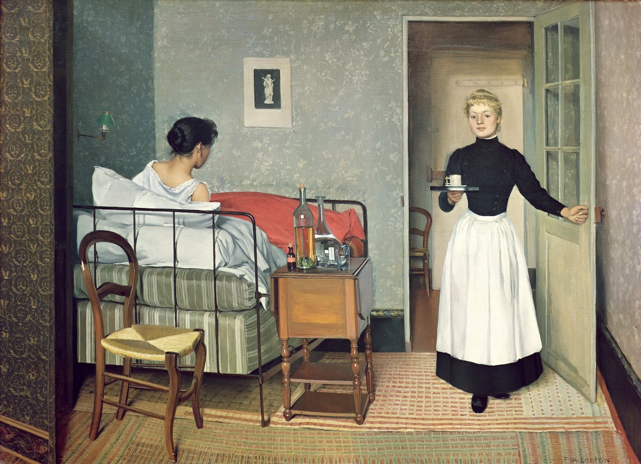 A beteg gyermek (Helene Chatenay) 1892 alkotó: Felix Edouard Vallotton