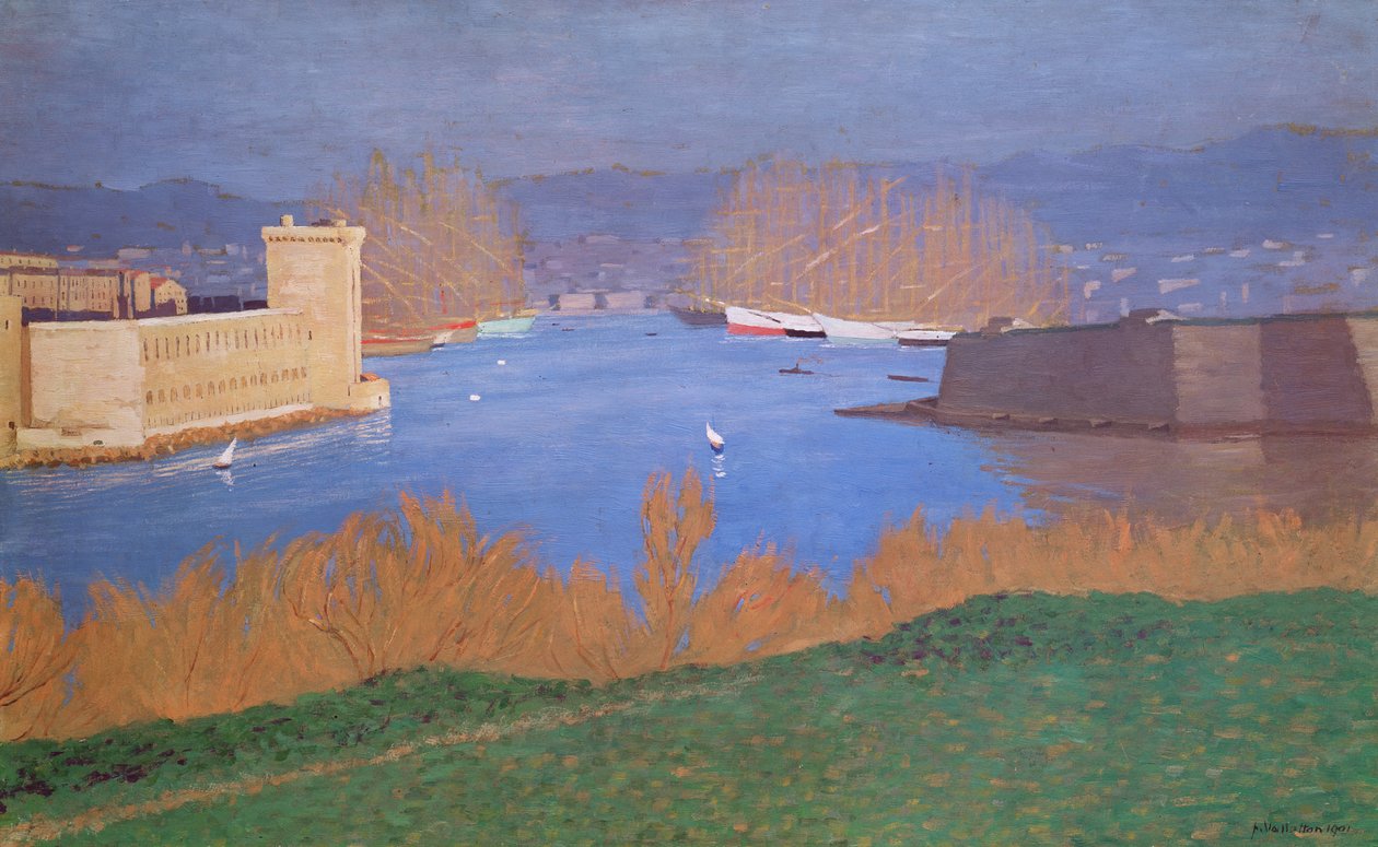 Marseille kikötője, 1901 alkotó: Felix Edouard Vallotton