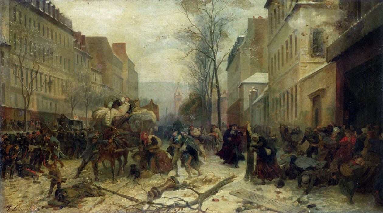 Párizs bombázása 1871-ben alkotó: Felix Philippoteaux