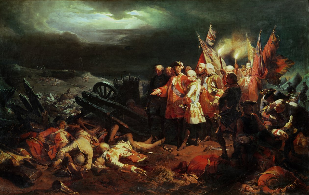 XV. Lajos (1710-74) látogatása a fontenoy-i csatatéren 1745 májusában alkotó: Felix Philippoteaux
